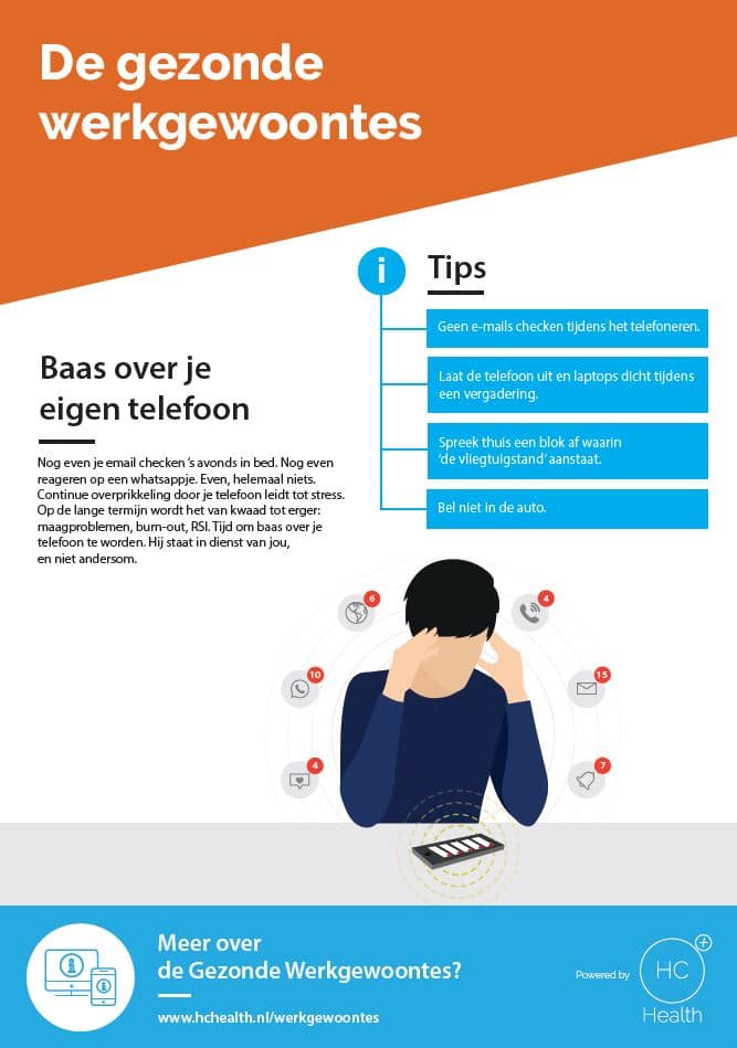 Gezonde werkgewoonte - baas over je eigen telefoon