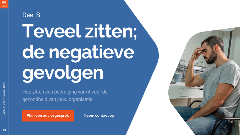 Teveel zitten; de negatieve gevolgen