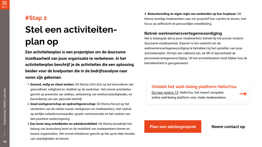 Inspiratie voor het activiteitenplan