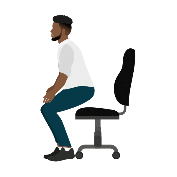 gezonde werkgewoonte sta op vanachter je bureau