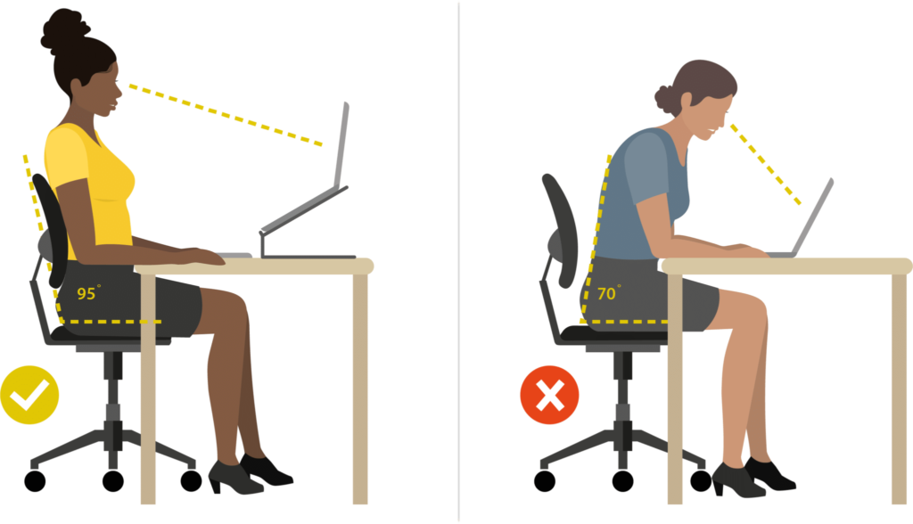 Arbo richtlijnen stoel thuiswerkplek inrichten - werkhouding