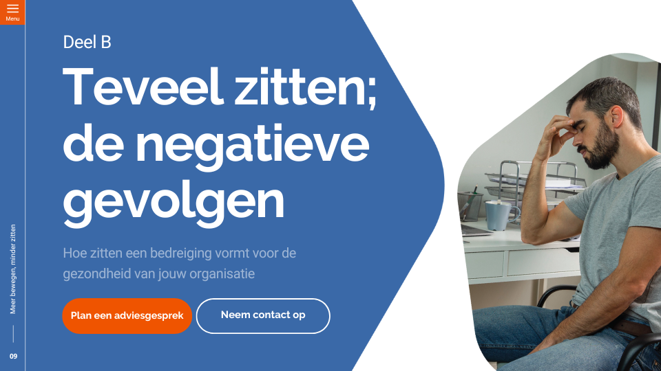 Teveel zitten; de negatieve gevolgen