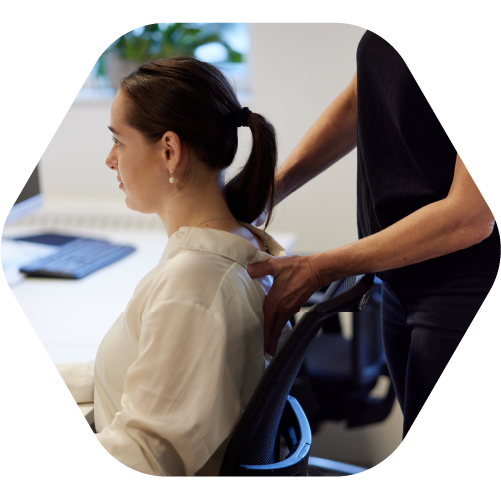 Werkplekonderzoek, voor een <b>ergonomische werkhouding</b>