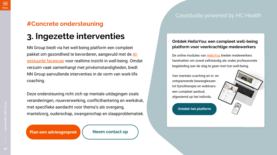 Ingezette interventies